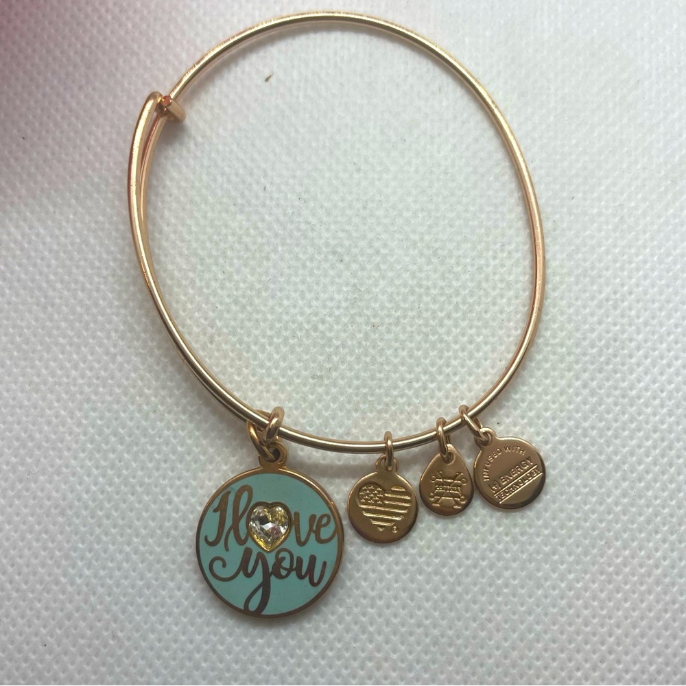 Alex & Ani “Coppure” I Love You Bangle Bracelet - Picture 7 of 8